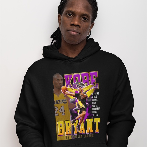 KOBE BRYANT;  BE THE BEST VERSION OF YOURSELF:: UNISEX CUSTOM HOODIE - Picture 5 of 6